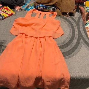 Neon orange dress